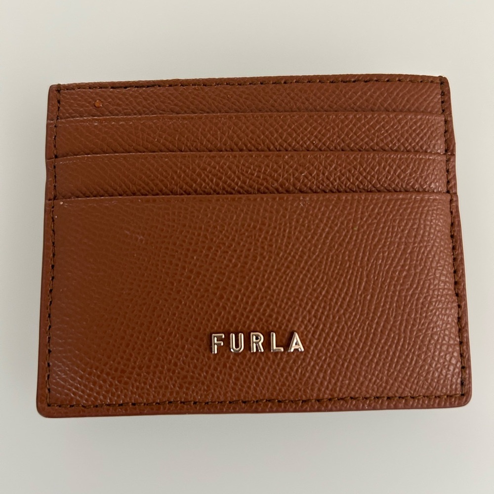 Furla Tan Leather Card Holder (NEW)